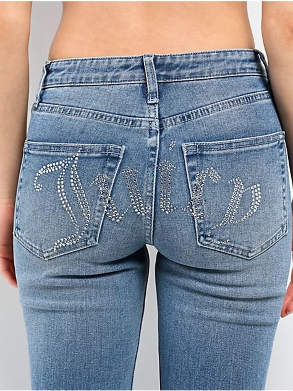 Juicy Couture Rhinestone Low Rise Flare Jeans - Picture 2 of 5